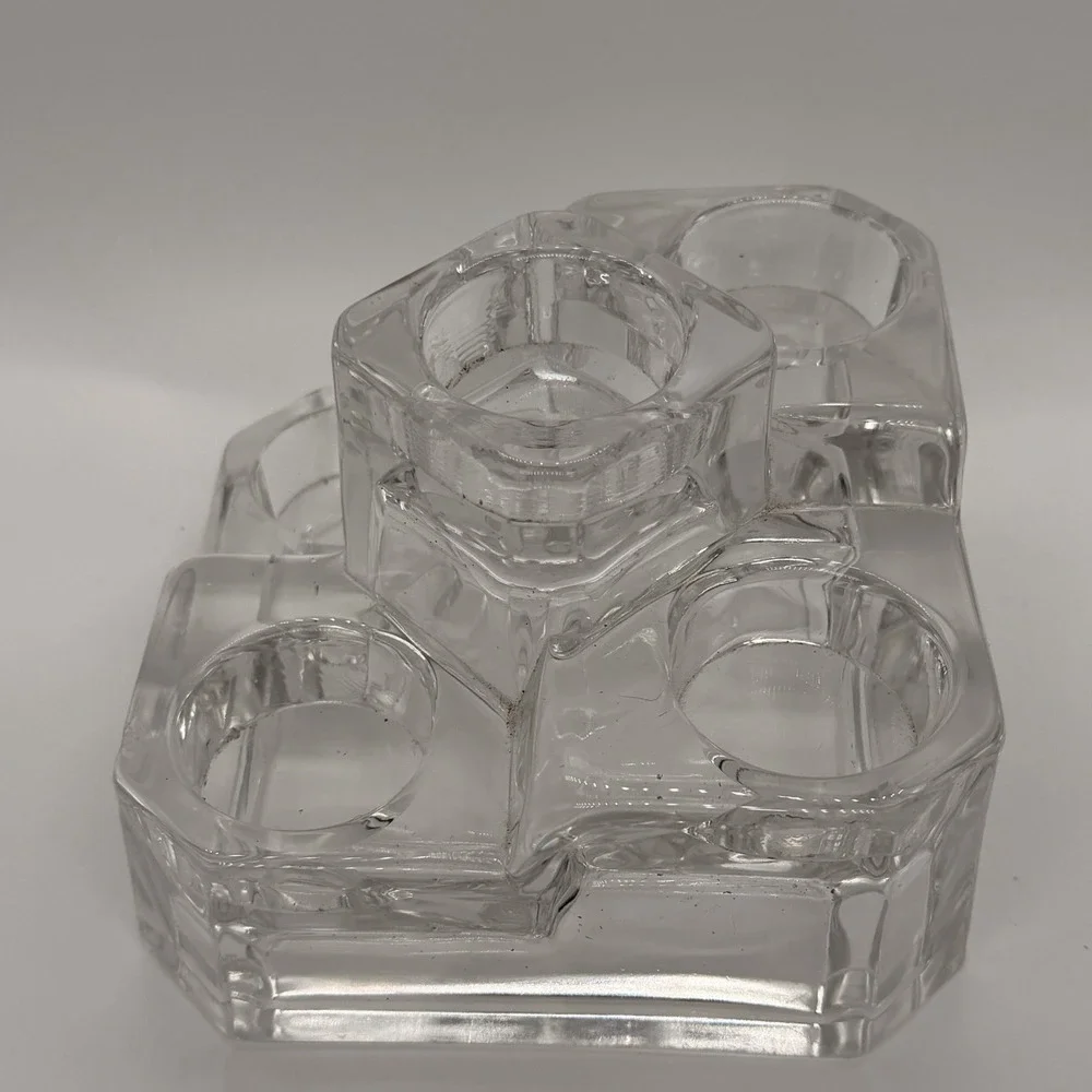 Decorative Clear Glass Multi-Candle Votive/Tea Light Candle Holders